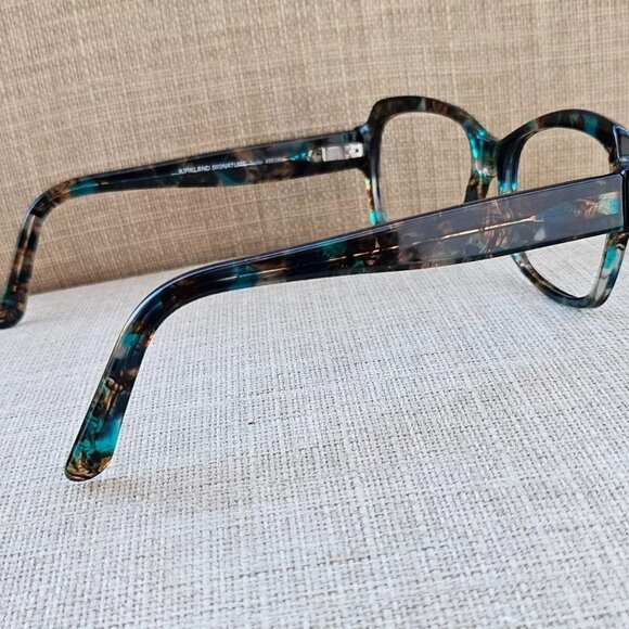 Kirkland Signature Eyeglasses/Sunglasses Frame Blue Tortoise Made in Italy Glass - Picture 7 of 12